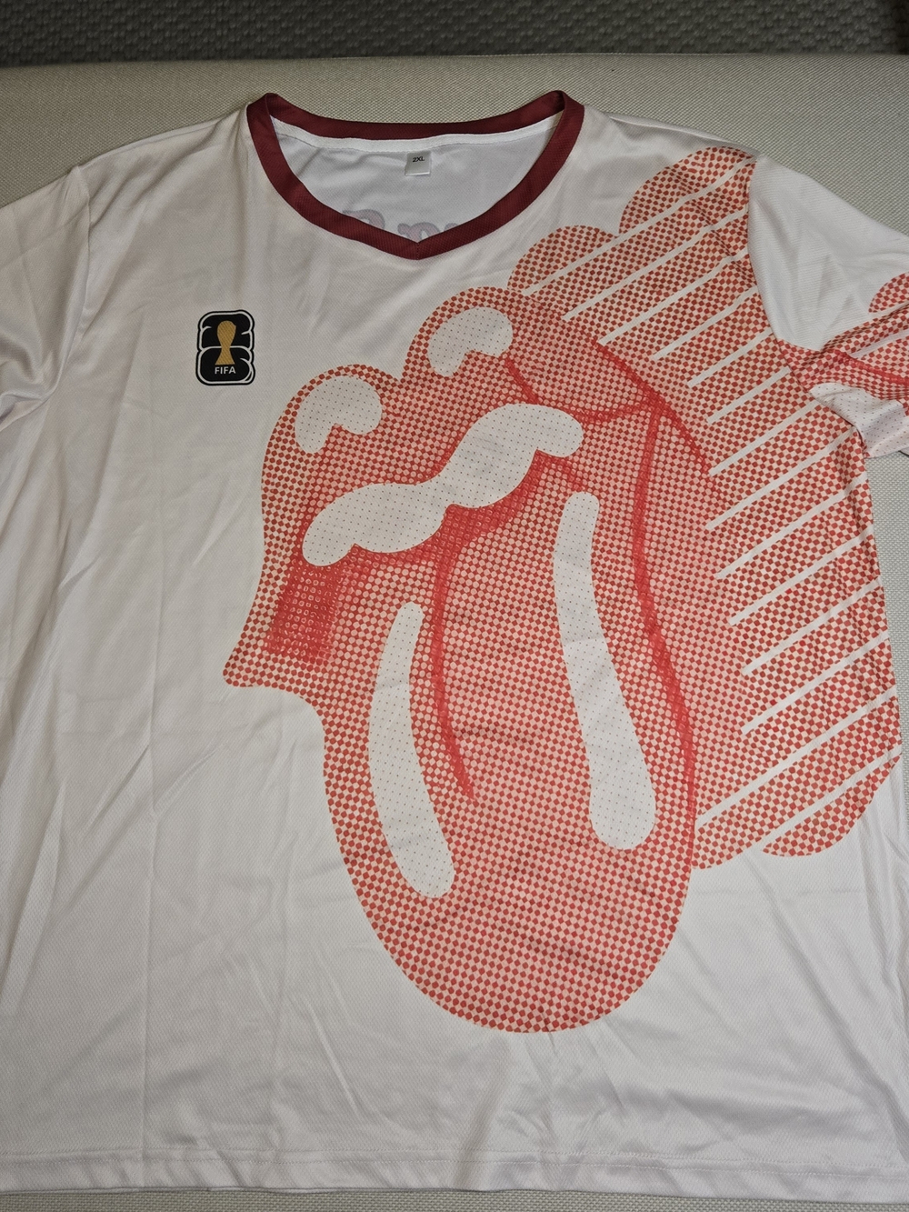 FIFA x Rolling Stones 2026 Jersey Shirt 2XL Lips Tongue Soccer Hard to Find Rare